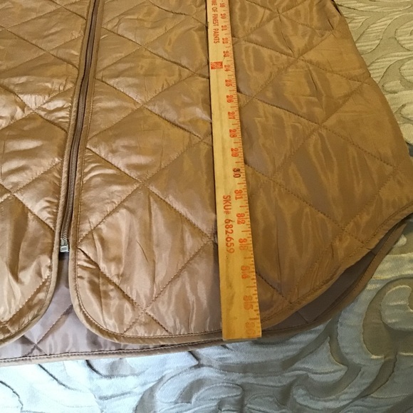 Active Wear Light Tan Quilted Coat, NWT, soft sheep style collar, medium - Picture 8 of 11